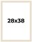 28x38 Wide Barnwood Picture Frame with UV-Resistant Acrylic & Acid Free Backing, Available in 6 Paint Finishes - Grey, Brown, White, and Black